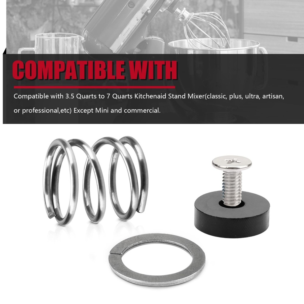 Spring and Washer Replacement for KitchenAid Mixers - Standard, Silver