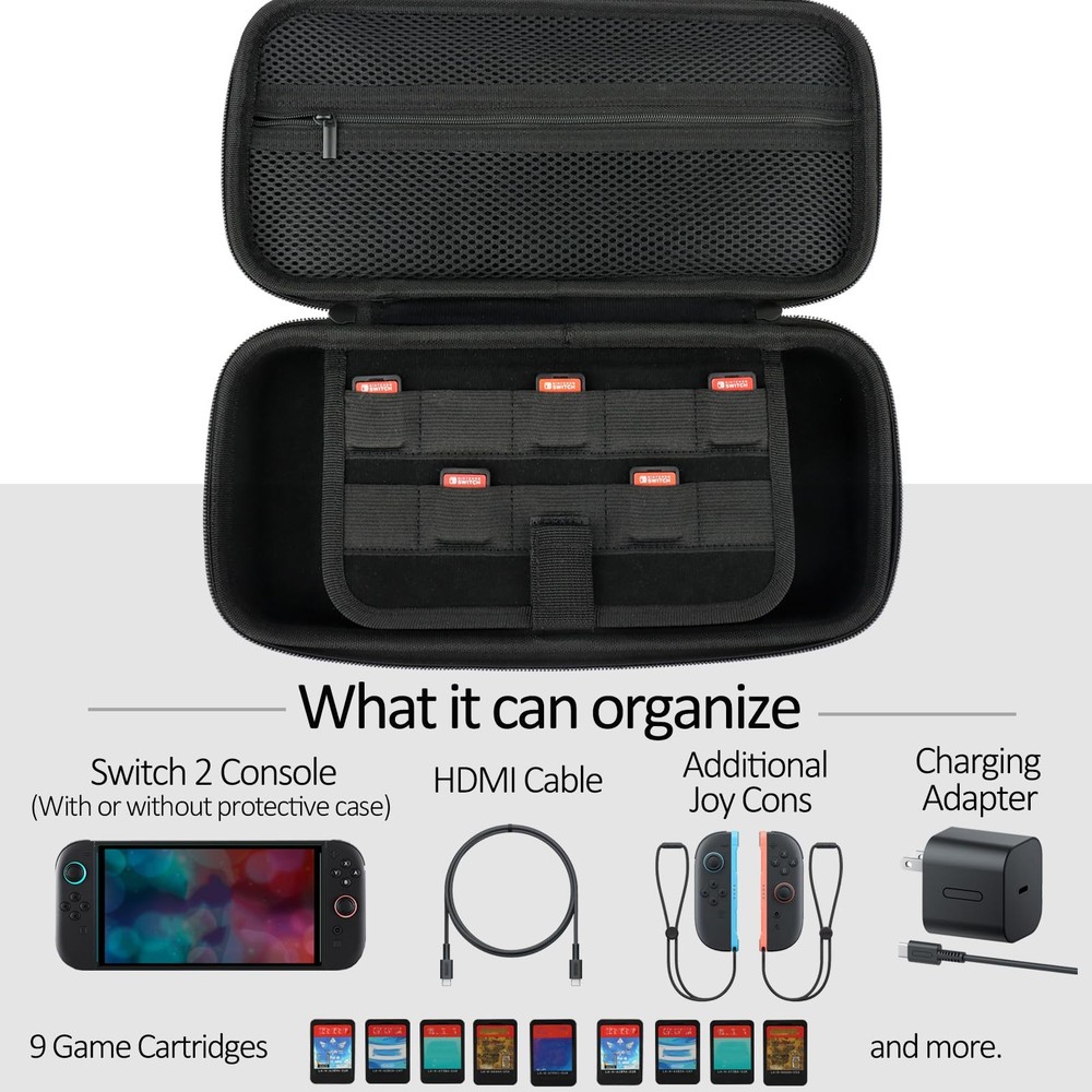 Carrying Case and Dockable for Nintendo Switch 2,8 SWITCH 2 BUNDLE