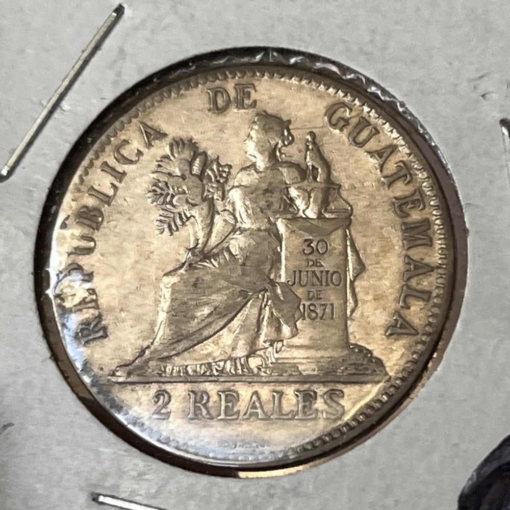 1898 Guatemala Silver 2 Reales