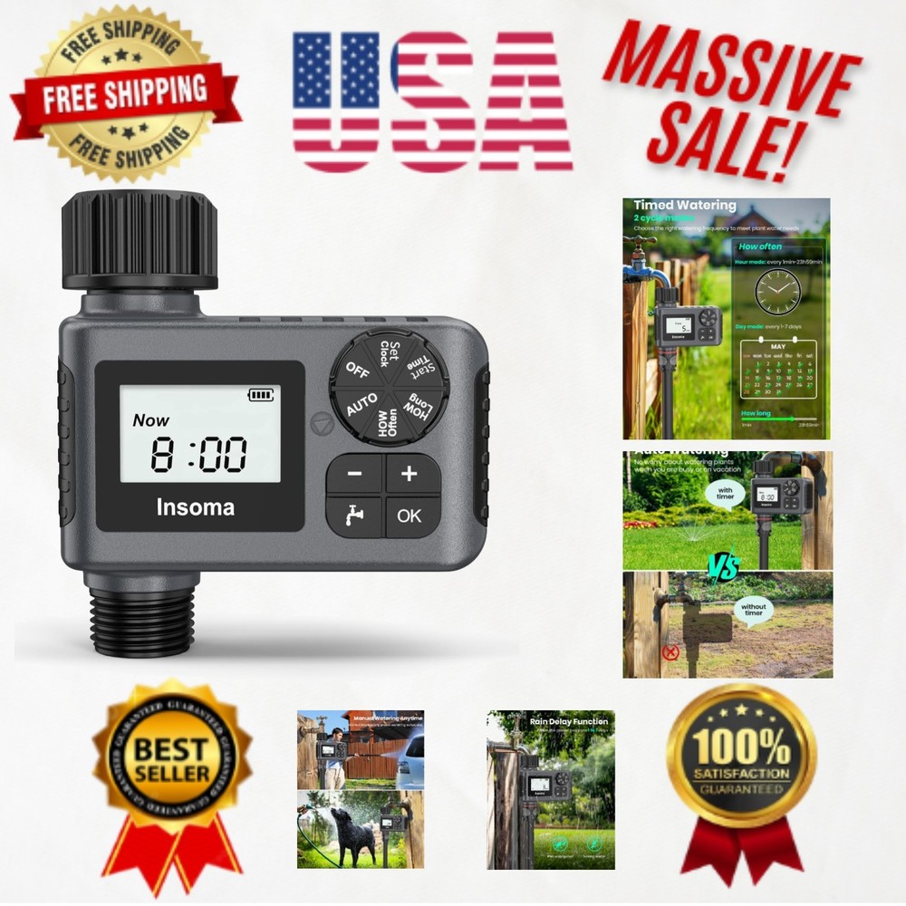 Automatic Sprinkler Timer with 3 Modes - Ideal for Lawn and Drip Irrigation
