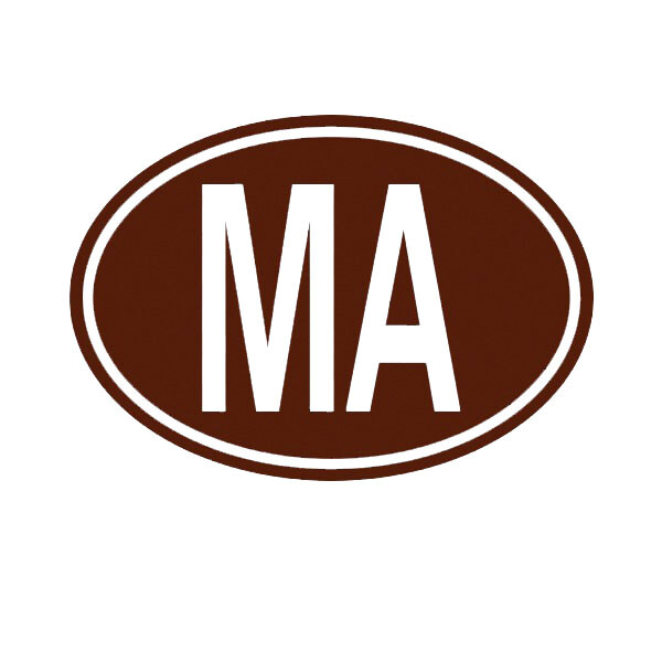 Morocco Oval Sticker Decal