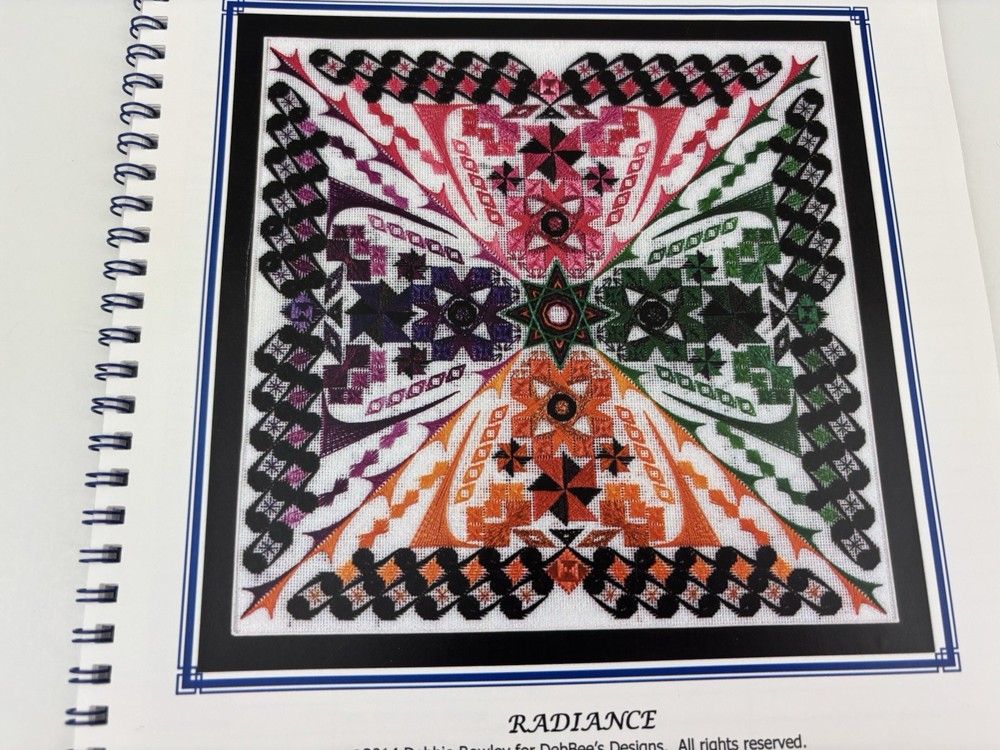 DebBee’s designs Radiance needlepoint pattern Mandala Sampler 7S