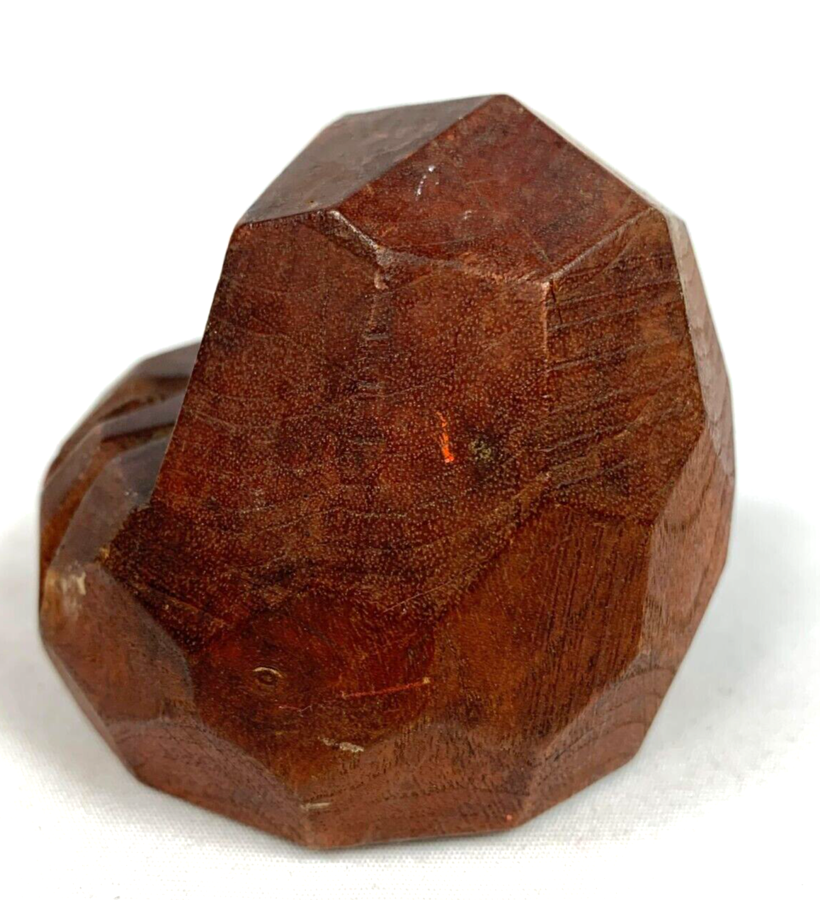 Daruma Wood Carving Boxwood Vintage Japan Artist Signed