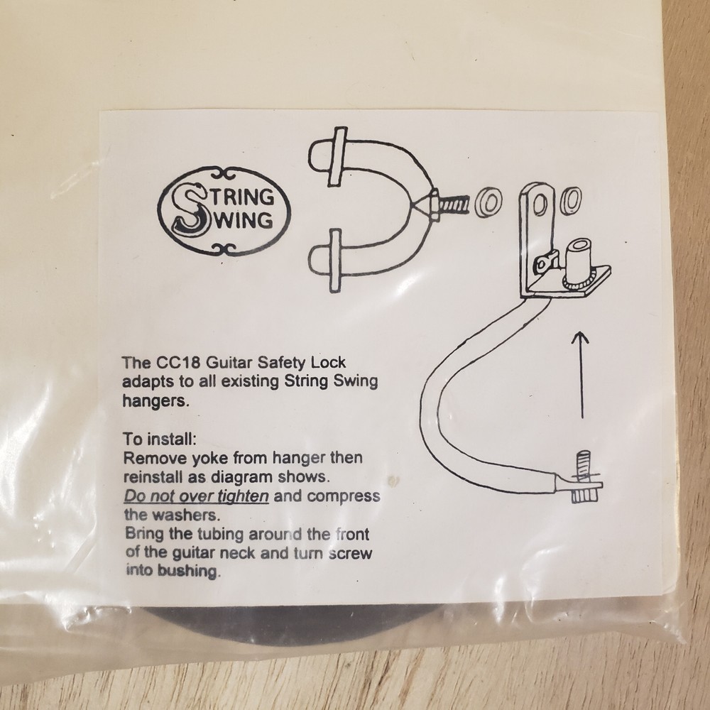 String Swing Padded Guitar Security Safety Lock CC18 - NEW!