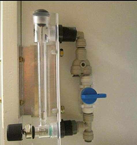 Adjustable Knob Water Flow Meter Panel Type Flowmeter 0.55 GPM