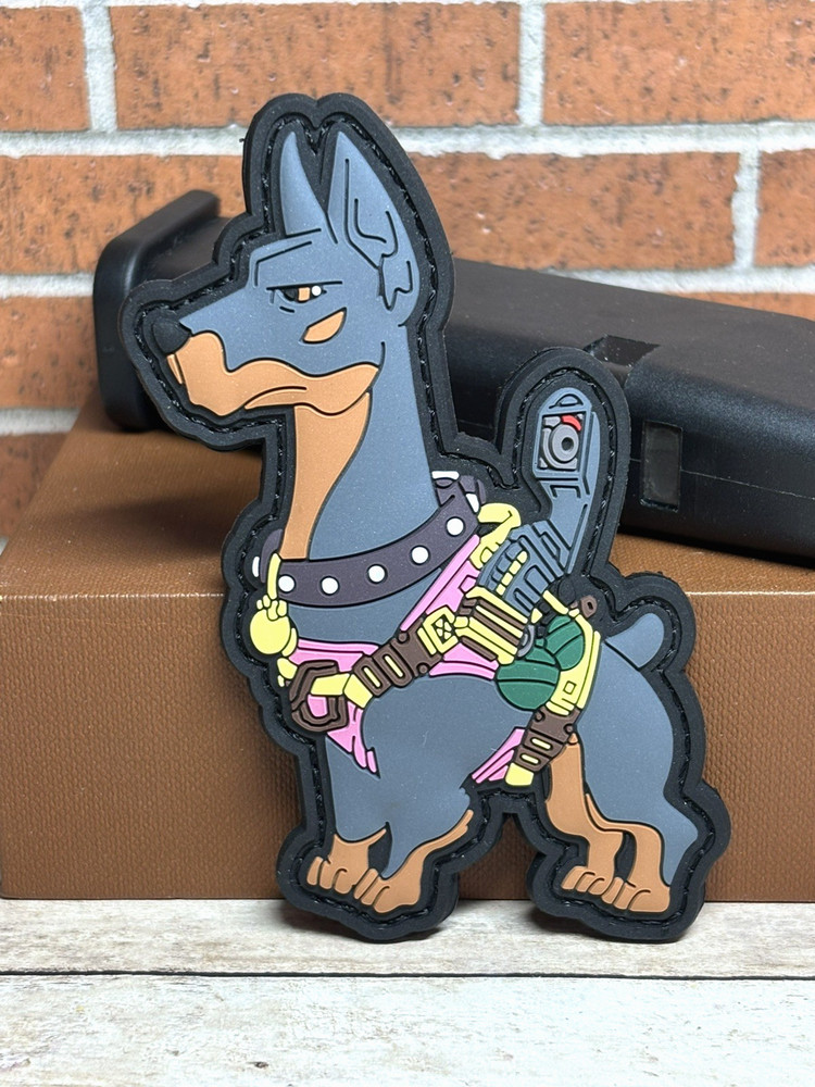 PVC Tactical Morale Patch - Doberman Dog Patch - Military K9 Patch