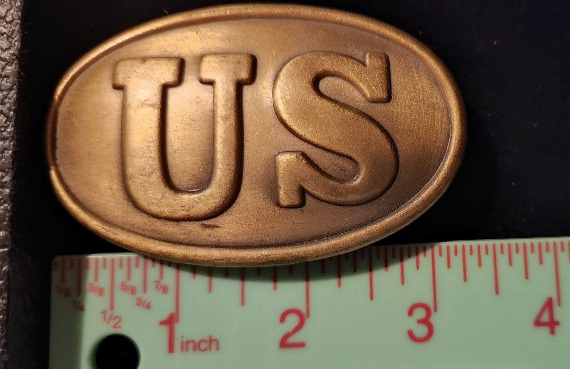 Antique Style US Belt Buckle Military Civil War Brass Reproduction