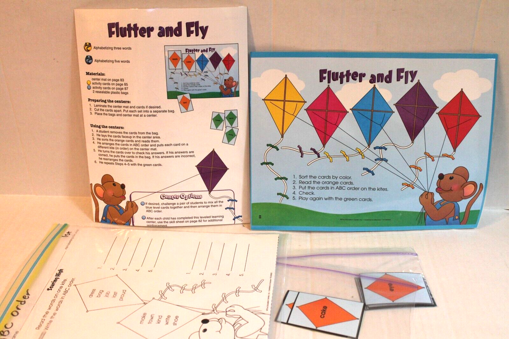 ABC Order Educational Folder Game Reading Center Activity (Grade 1)