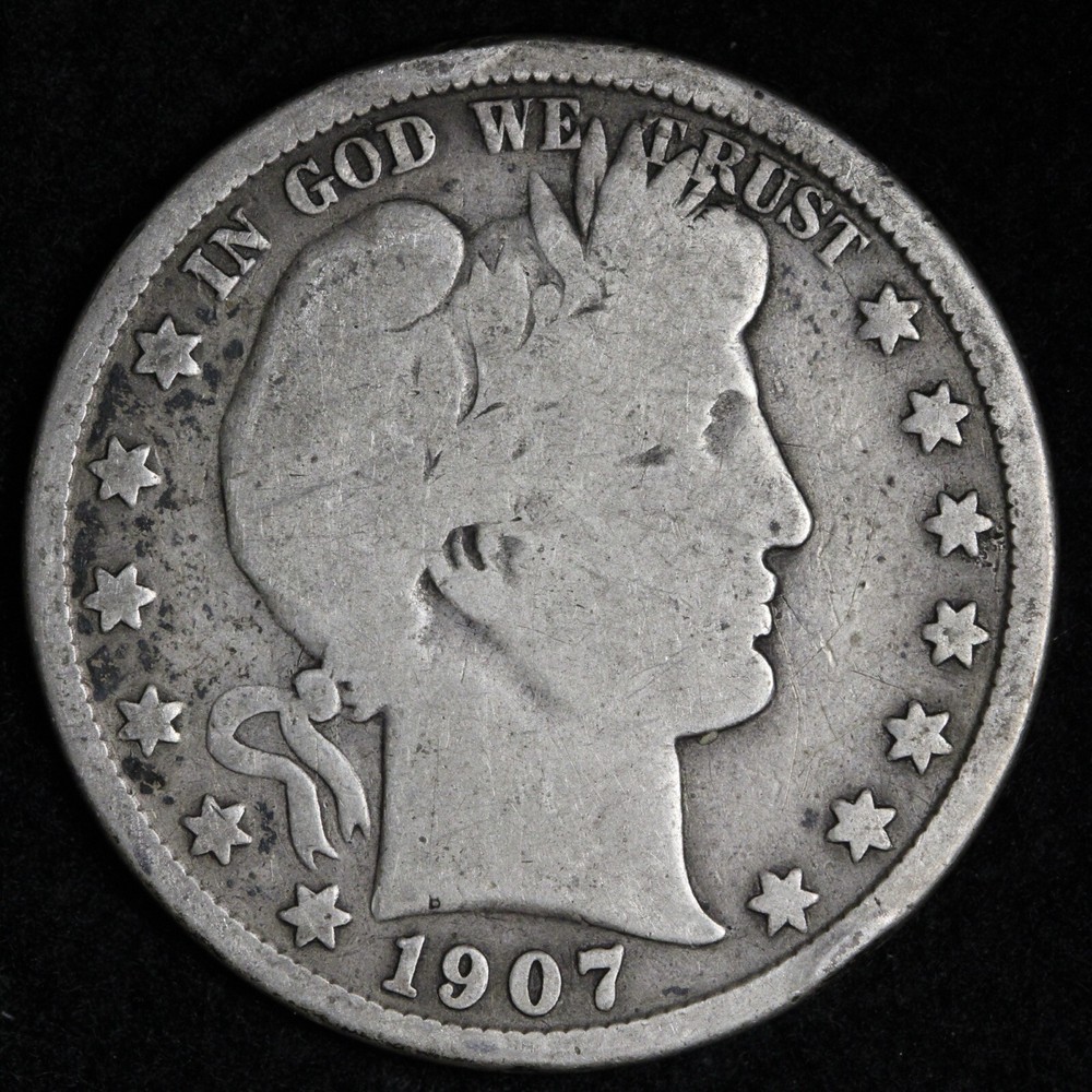 1907-S Barber Silver Half Dollar CHOICE E305 T