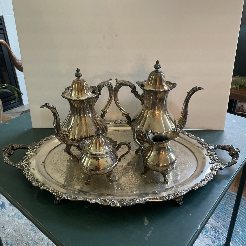 WALLACE-5 Piece Silver Plated  Tea Set (Sh) Or Best Reasonable Offer