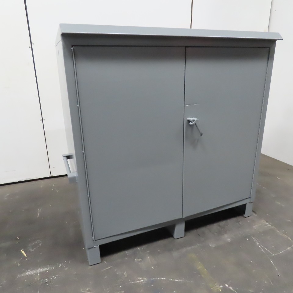 Durham 60" x 24" x 60" Steel Job Site Industrial Storage Cabinet 3 Fixed Shelf