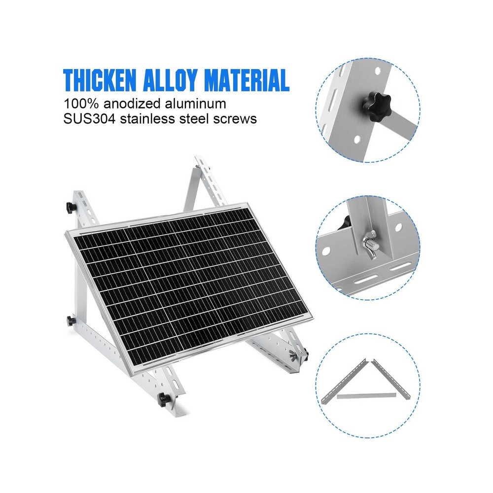Solar Panel Mount Brackets, 2 Sets 45 inch Adjustable with Foldable Tilt Legs...