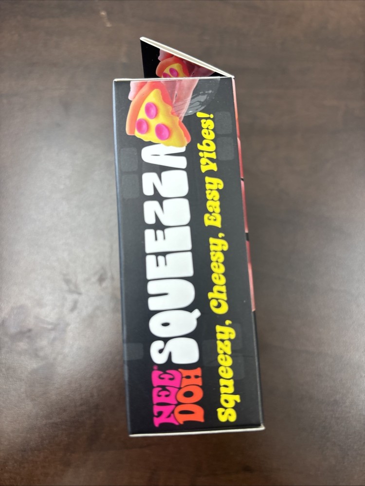 Nee Doh Squeezza Pizza Slice Soft Doh Squish Peelable Cheese YELLOW - fast ship!