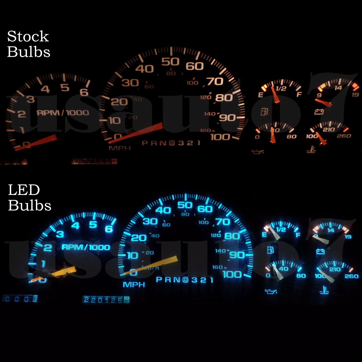 95-98 Chevy Suburban 1500 C1500 K1500 Dash Cluster Gauge WHITE SMD LED LIGHT KIT