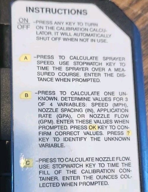TeeJet Calibration Calculator For Spraying Systems