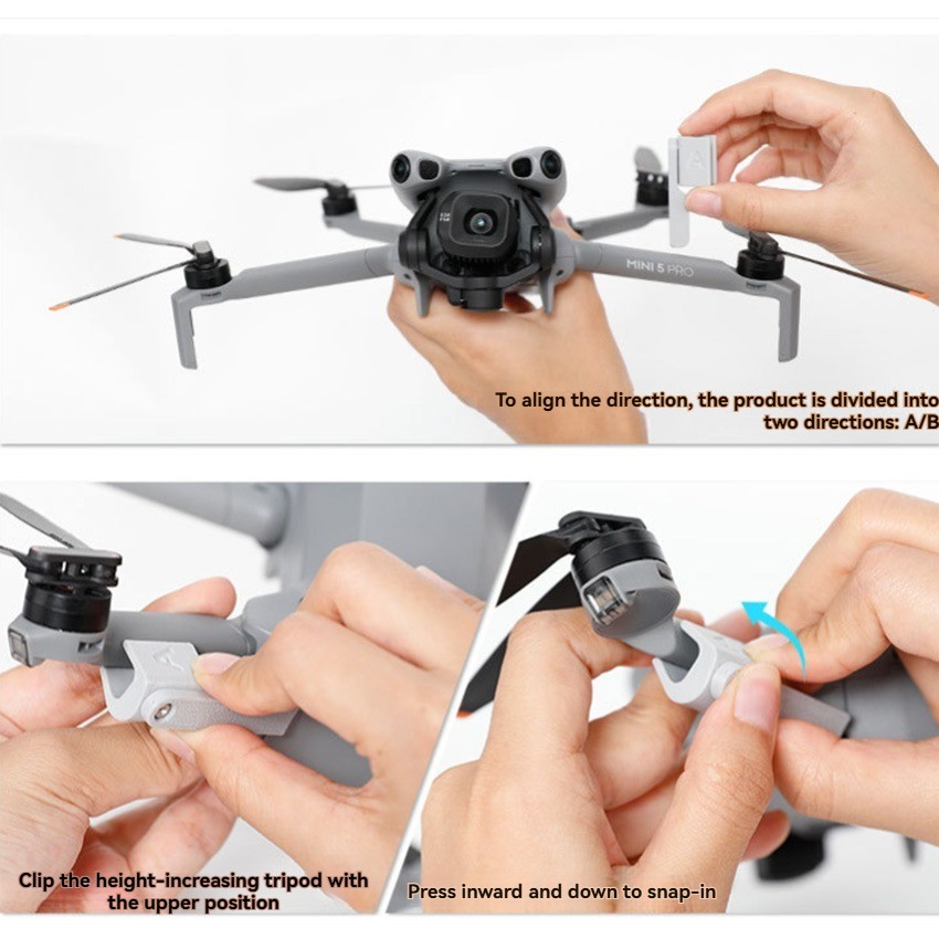 Drone Foldable Height-Adjustable Tripod Protective Stand For DJI Mini 5 Pro