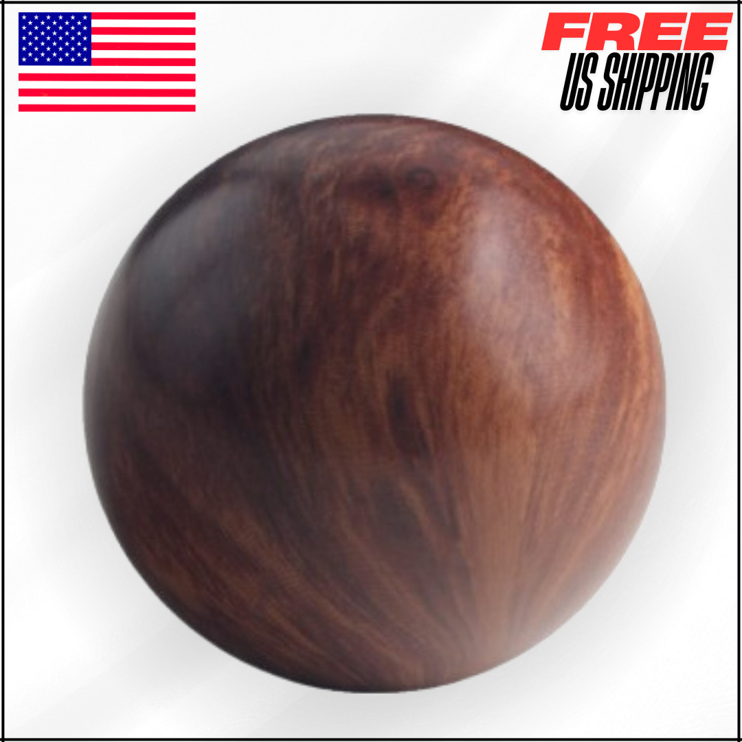 Universal Weighted Wood Gear Shift Knob - M8 to M12 Thread Adapters Includedn