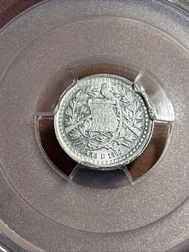 1880/770-E 1/2R Guatemala Half Real PCGS - MS62