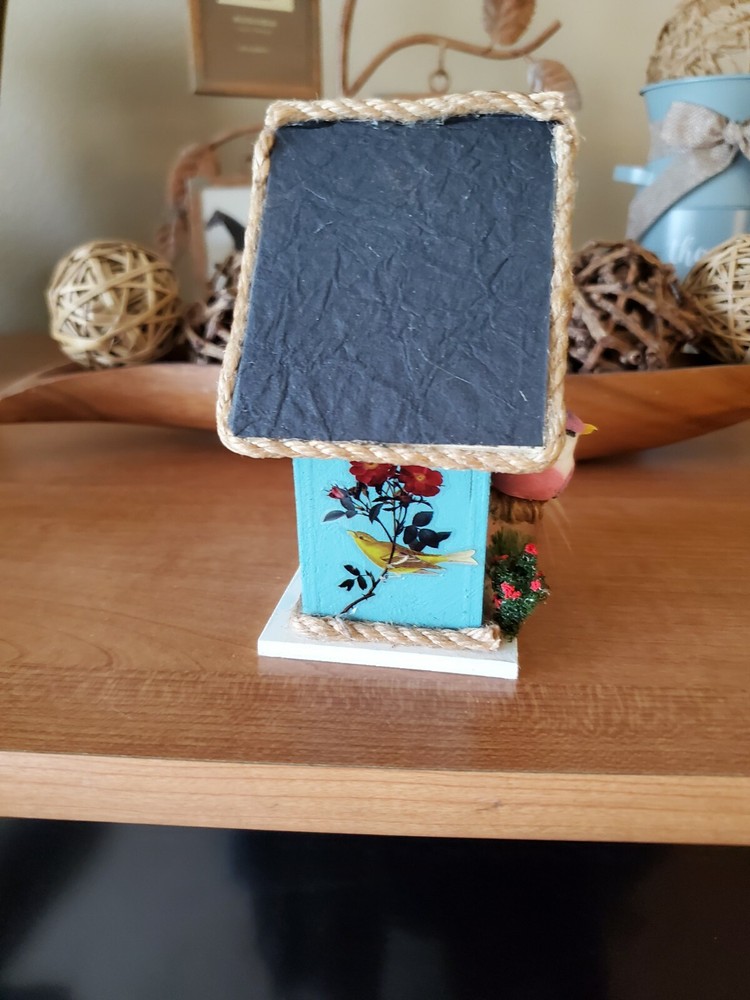 Inside Hand Painted And Embellished Birdhouse