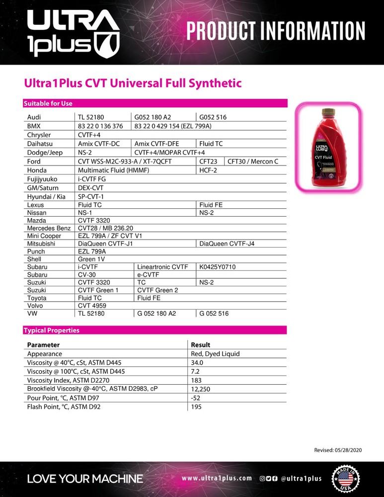 Ultra1Plus™ CVT Synthetic, Continuously Variable Transmission | 5 Gallon Pail