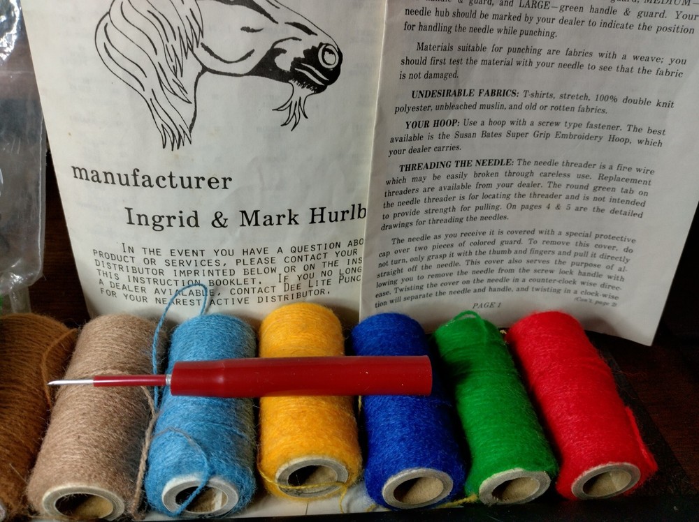 Dee Lite Punch Needle Embroidery Tool  Patterns Instruction Book