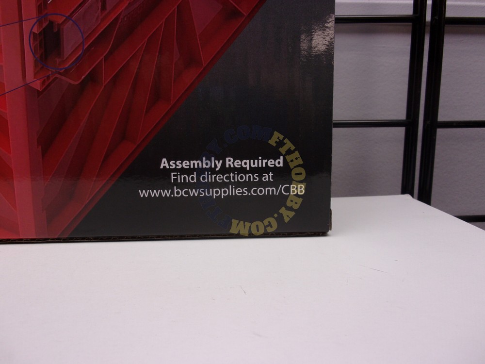 BCW RED Short Comic Book Bin Heavy Duty Stackable Plastic Box Holds 150 Bagged