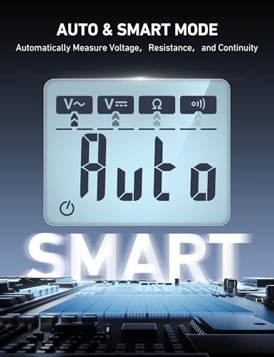 Multimeter Tester 4000 Counts, Smart Measuring Mode, Auto-Ranging Smart Mode