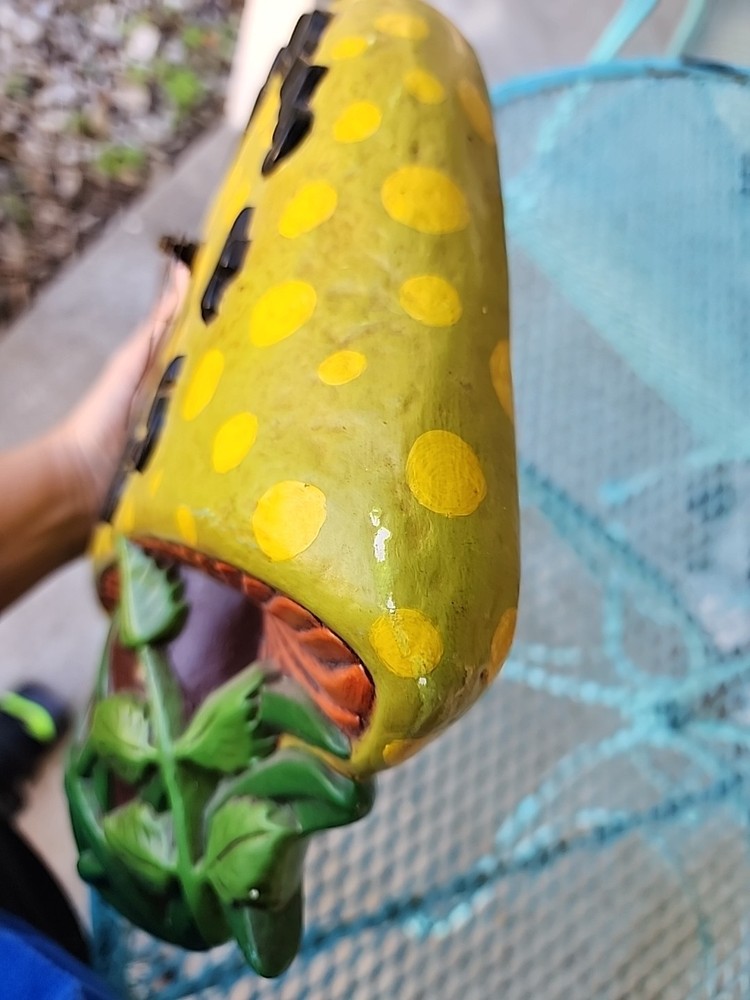 Vintage 1970s Ceramic Mushroom Wall Clock Not Working