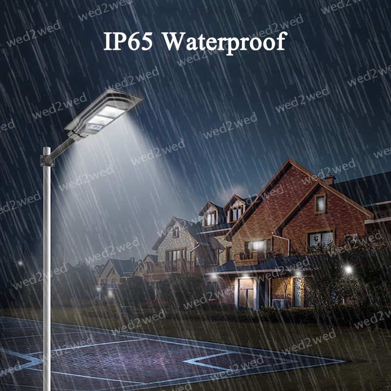 Solar Sensor Street Lamp 450W Outside Path Security Energy Saving Timer IP65