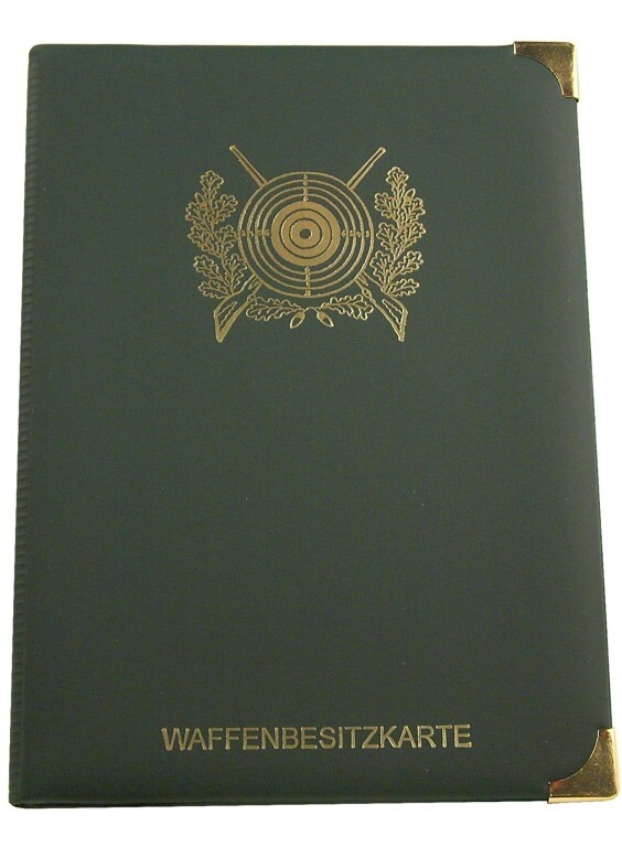weapons possession card folder 14 pockets, green