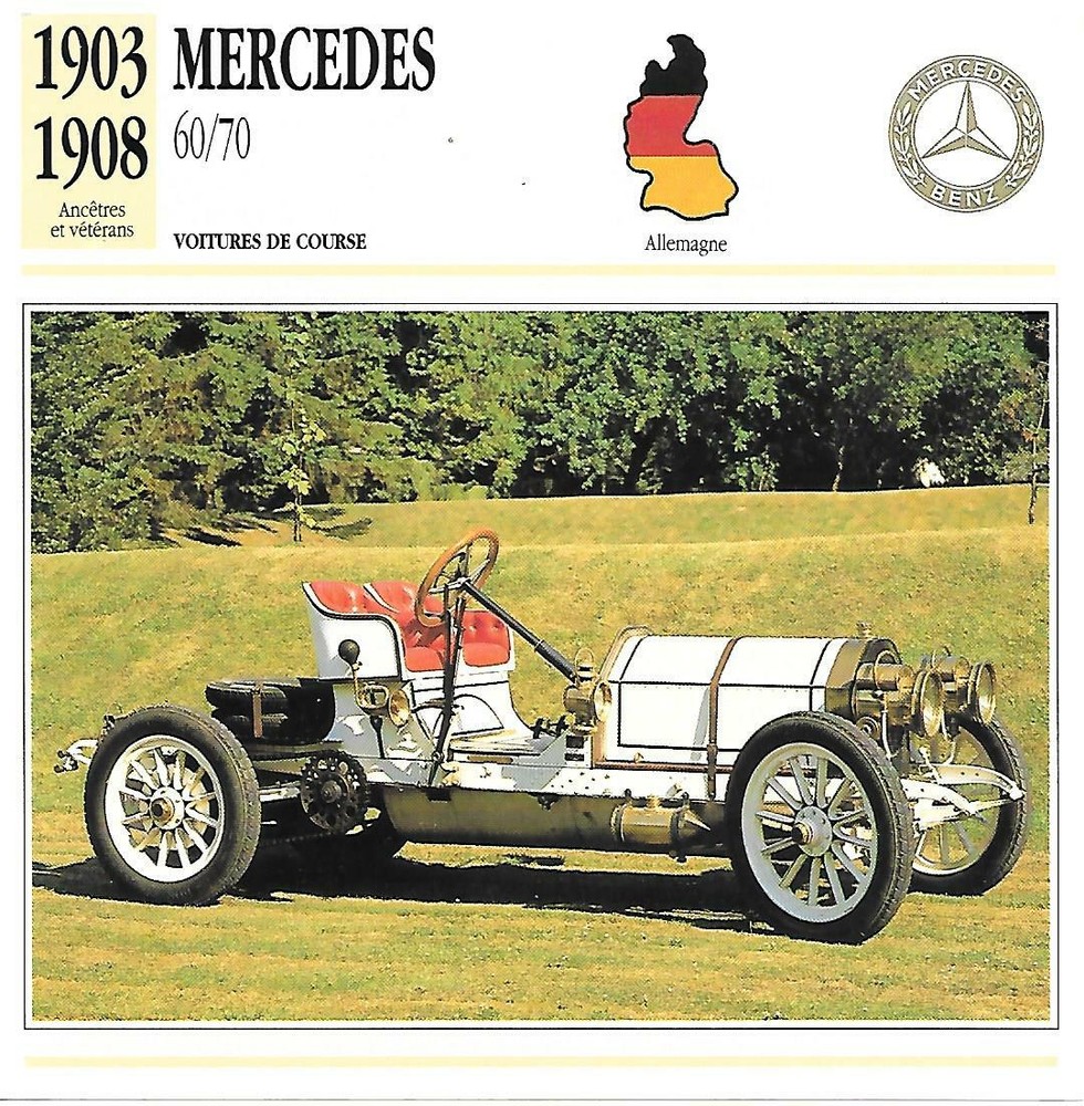 Mercedes 60/70 & 1903 - 1908 & Car Data Sheet