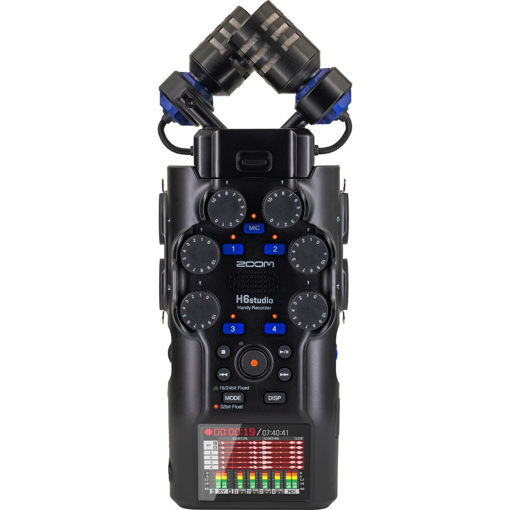 Zoom H6studio 6-Track Handy Recorder Bundle with 32GB microSDHC & AAA Set