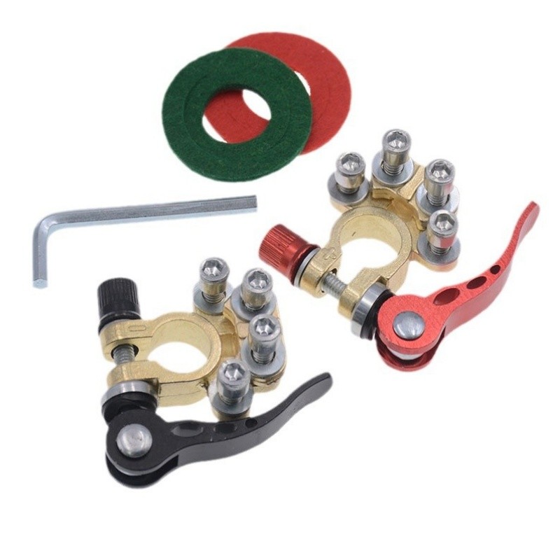 2Pcs Auto Battery Terminals Connector Clamp Quick Release Adjust Disconnect Tool