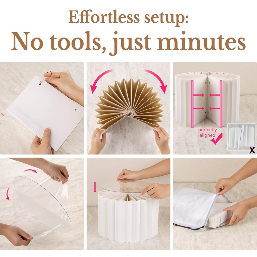 6 Pack Buffet Risers, Foldable Food Display Risers for Party, Display Stands ...