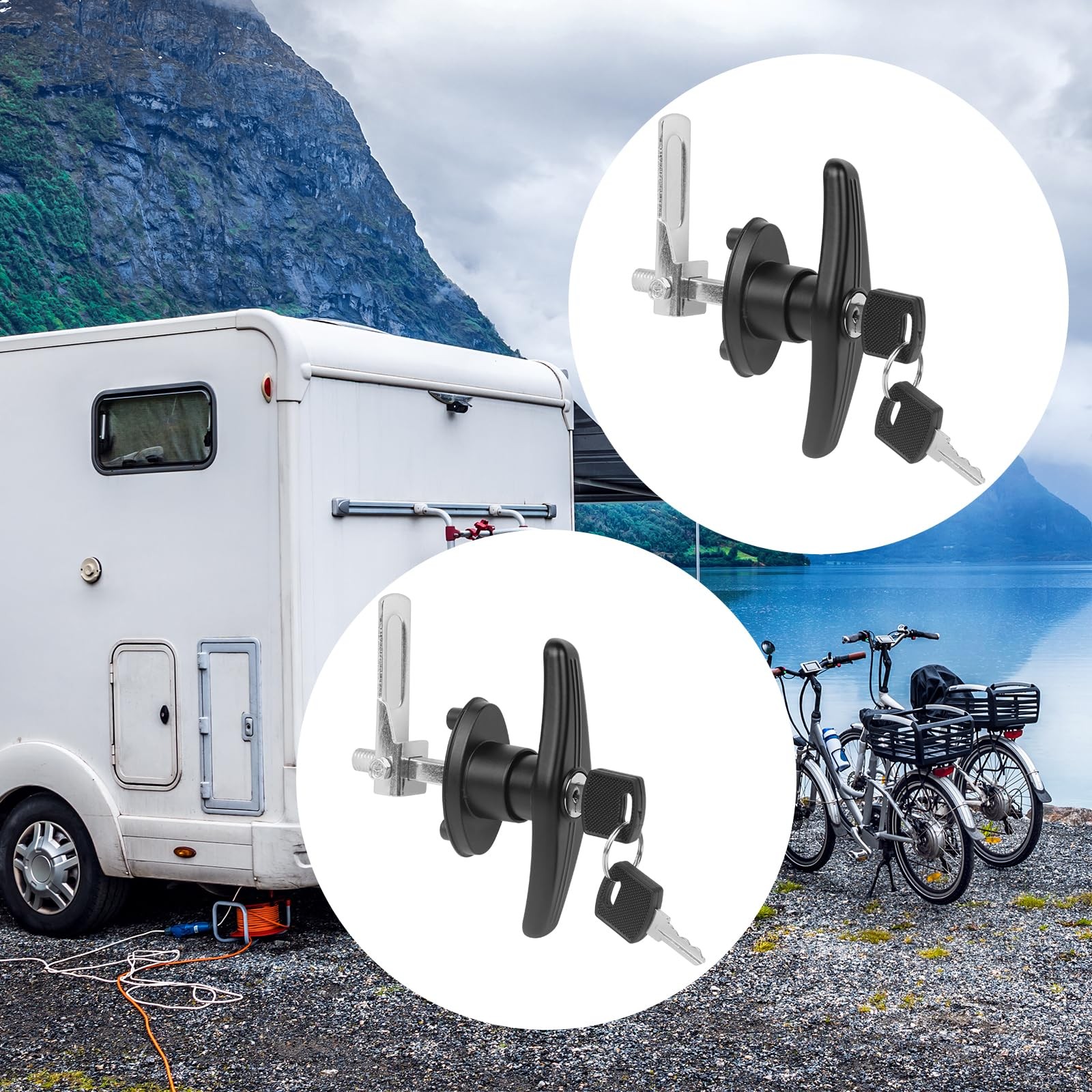 Truck Topper Fastener Heavy Duty T-Handle Lock for Leer/Snugtop Camper Shell - U