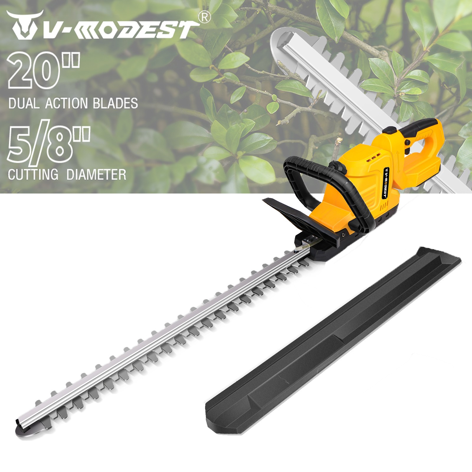 For Dewalt 20V Battery 20" Handheld Electric Cordless Hedge Trimmer Bush Trimmer