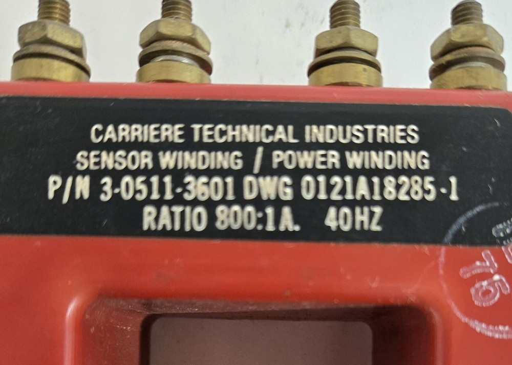 CARRIERE TECHNICAL IND. 3-0511-3601 CURRENT TRANSFORMER.