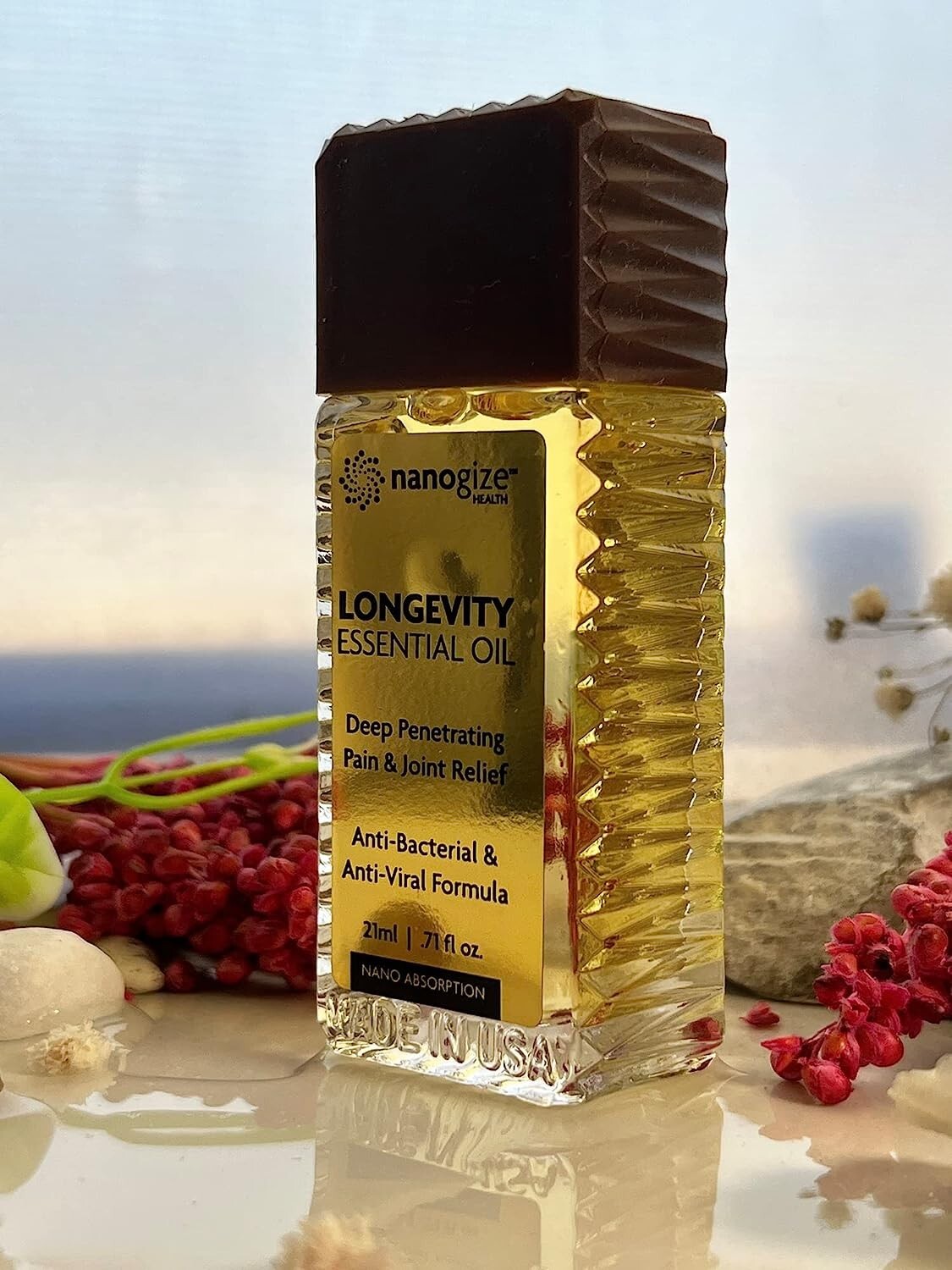 Nanogize Health LONGEVITY ESSENTIAL OIL Deep Penetrating 21mL/0.71 ( Box of 6 )