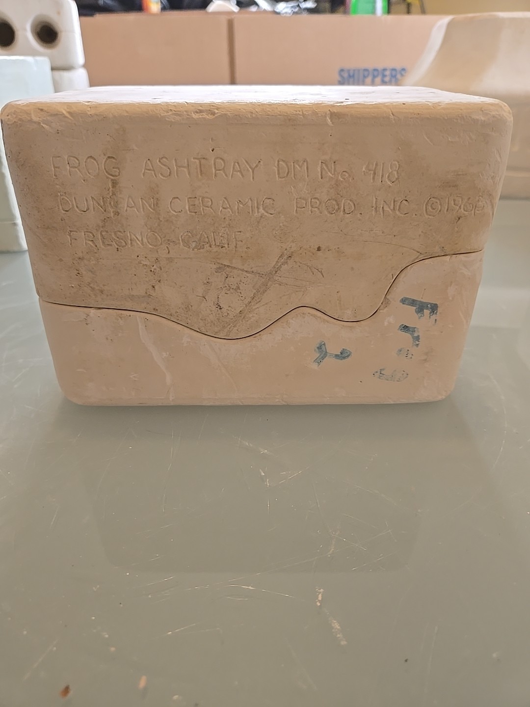 Duncan Frog Ashtray DM 418 1966 Ceramic Slip Mold