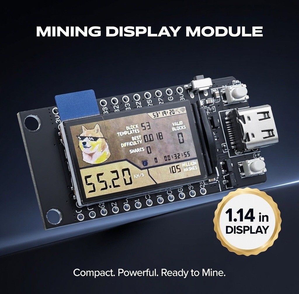 Dogecoin Lottery NerdMiner!!! Comes With a 1.14in DISPLAY!