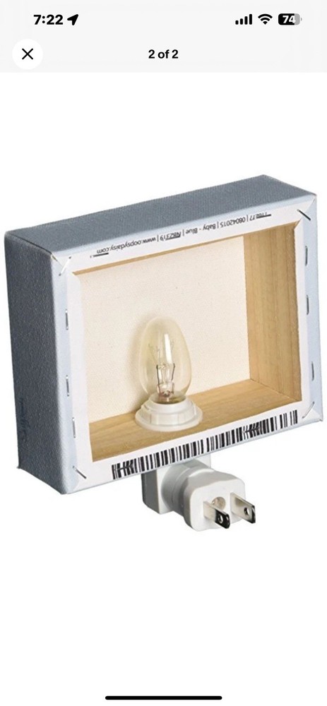 Oopsy Daisy Canvas Night Light Elephant
