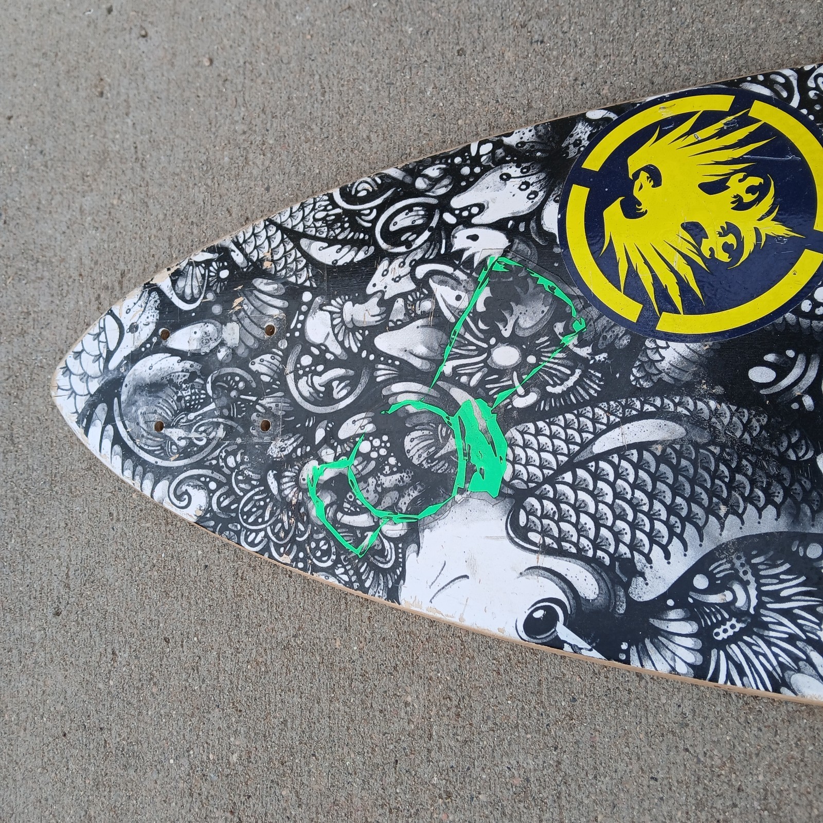 Arbor Bamboo 30.5” x 9.25" Skateboard Deck Koi Fish Cruiser Fish Swallowtail