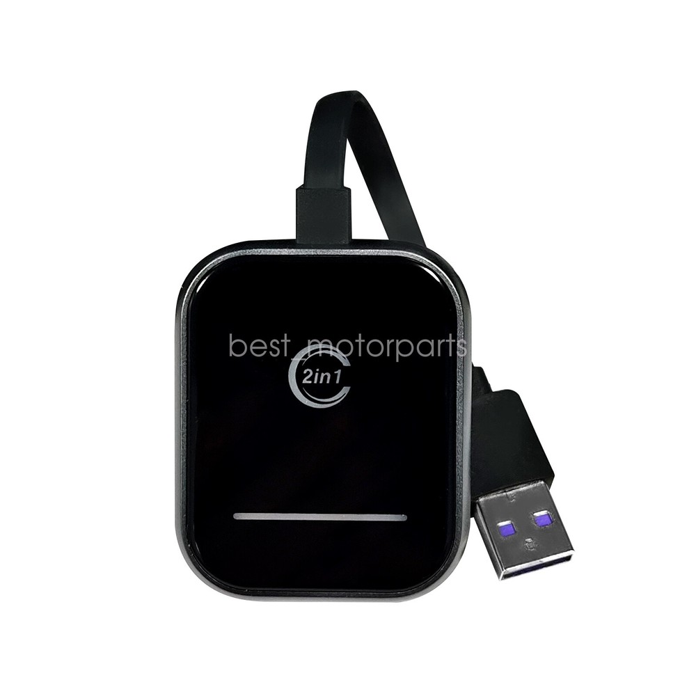 2 in 1 Wireless CarPlay & Android Auto Adapter Converts Wired to Wireless