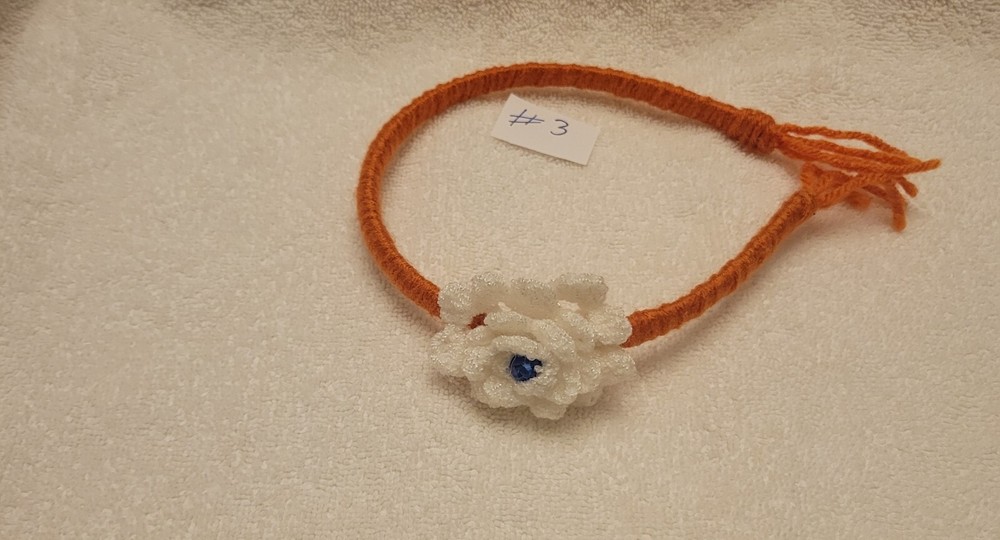 2 Headbands With Crochet Flower And Hat