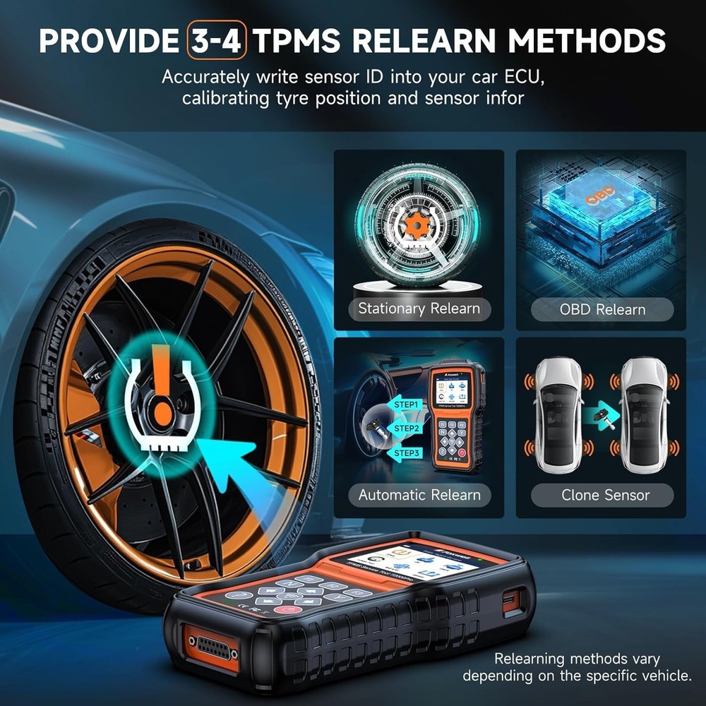 Foxwell T2000 Pro OBD2 Scan Tool TPMS Relearn Activation Reset Diagnostic Tool