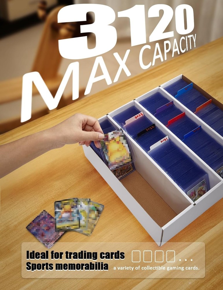 Eco-Friendly 4 Pack Card Storage Boxes – Durable Design, Easy Assembly & Storage