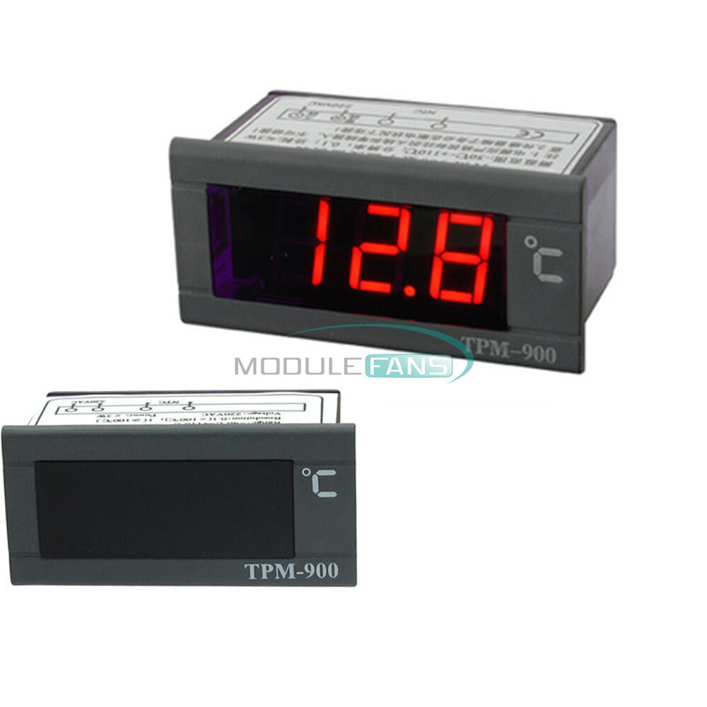 TPM-900 220V Digital Temperature Controller LED Panel Meter with Sensor GM