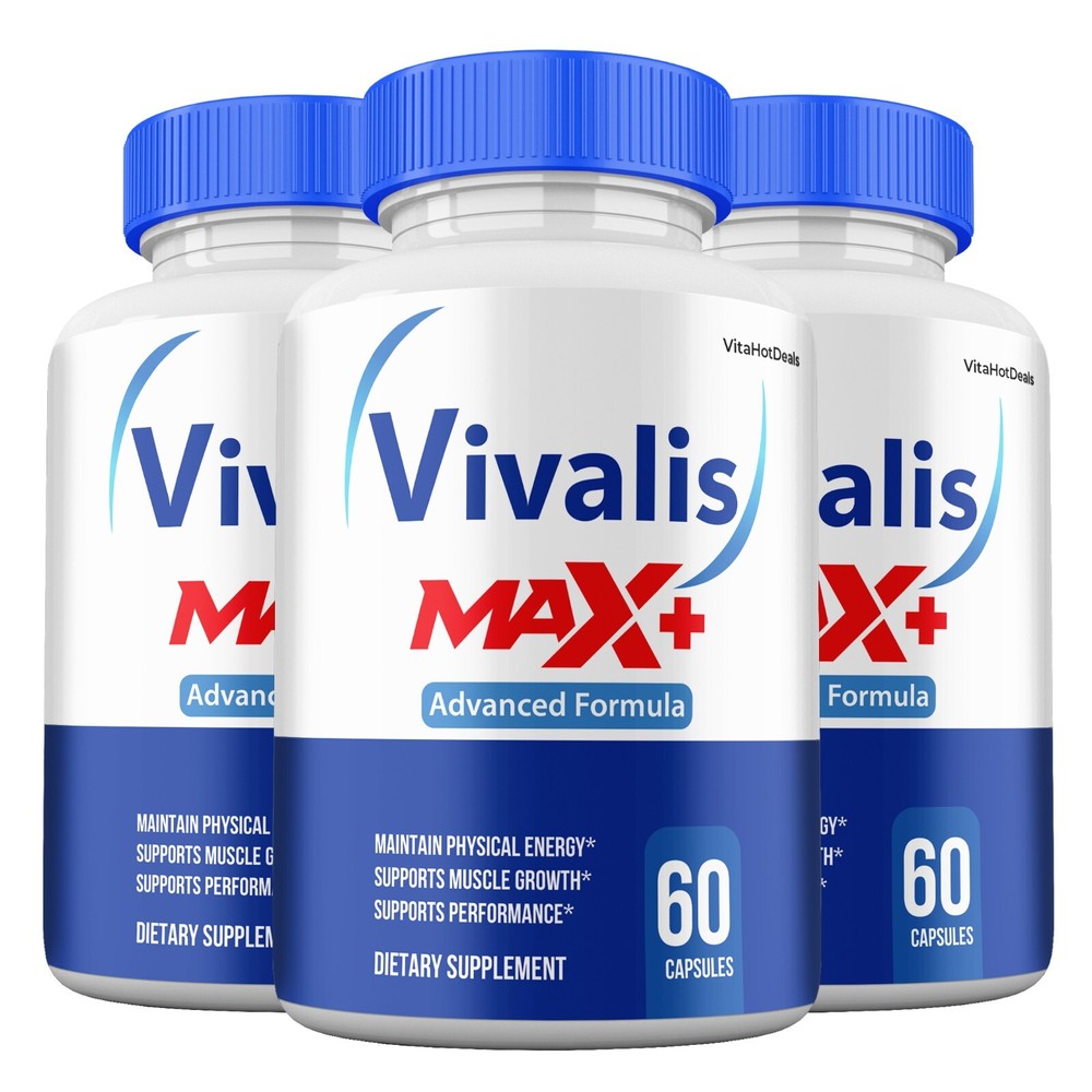 Vivalis Max+ Supplement For Men, Maximum Strength, Vivalis Max + Pills (3 pack)