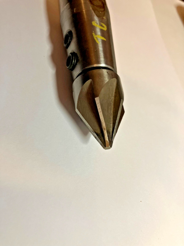 Preowned Custom Countersink. ( length is 8" with 6 Flute x 60Deg. cut. Notes!!