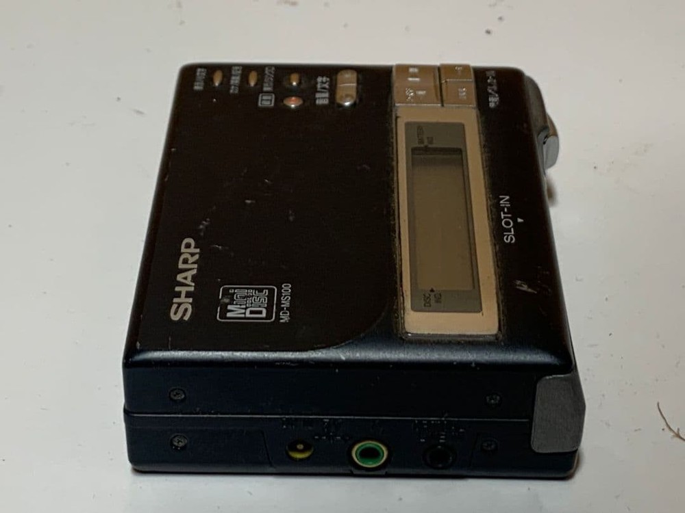 Sharp MD-MS100-B Portable MD Player Recorder Mini DIsc Operation confirmed